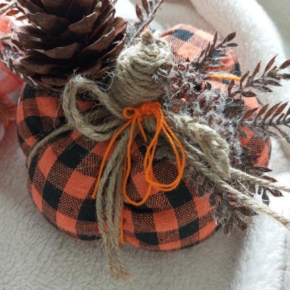 Farmhouse Fall Pumpkins Handmade Autumn Decor - Picture 3 of 4